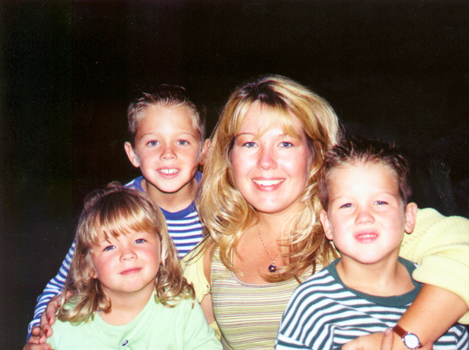 Rebecca and kids in Santa Barbara.